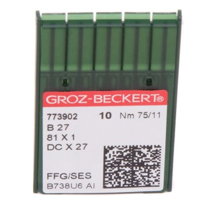 Иглы GROZ-BECKERT DCx27 (Bx27) FFG/SES №75/11 (уп.10шт.) (0)