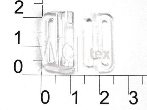 Застежка пластик прозрачный 15мм (упаковка 100 штук)1